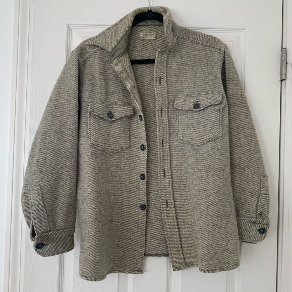 Vintage LL Bean 100% wool button down